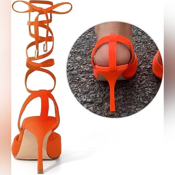 (7-2787)  🔥3/$20🔥 Mysoft Women's Wrap Heeled Sandals Strappy Sz 8 - Picture 12 of 13